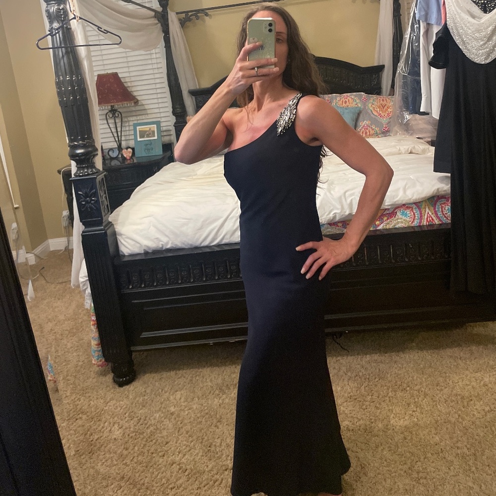 Navy evening gown